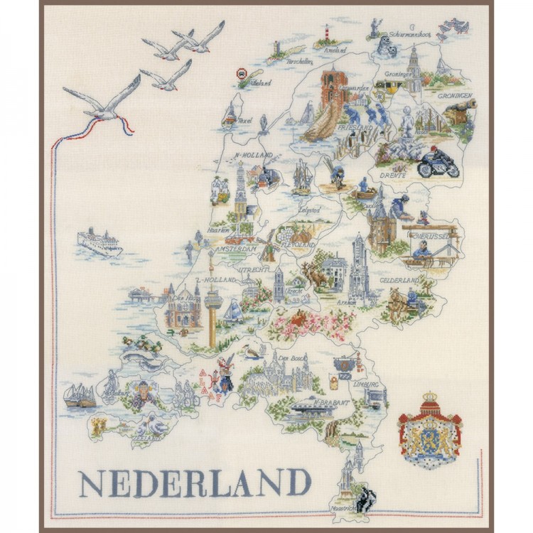 Набор для вышивания Lanarte PN-0175289 Map of Holland