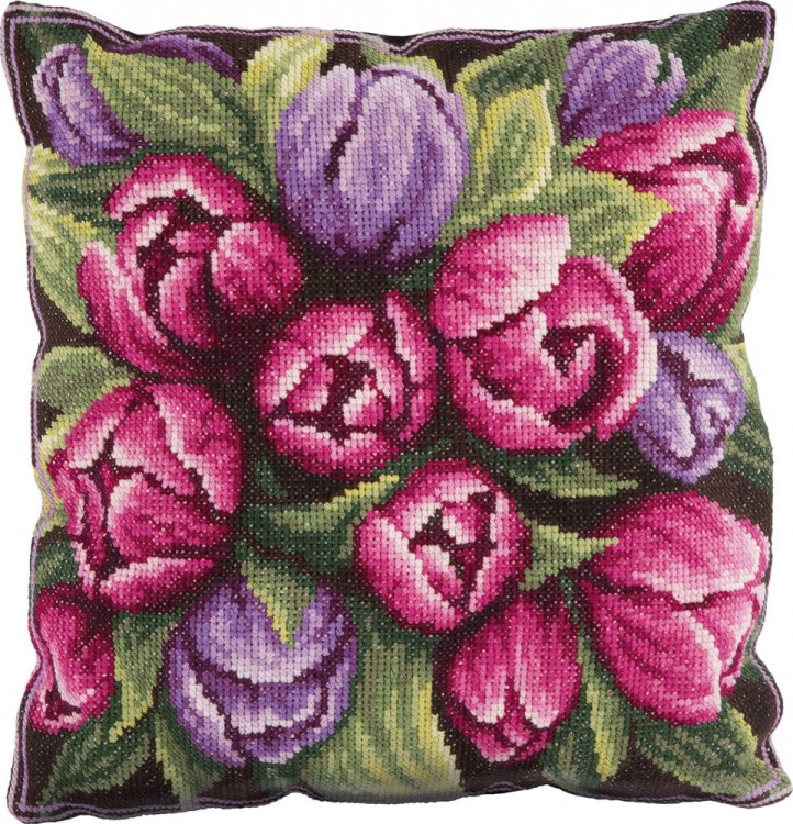Набор для вышивания Панна PD-1548 (ПД-1548) Подушка с тюльпанами