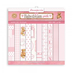 Stamperia SBBL107 Набор бумаги для скрапбукинга "BabyDream Pink"