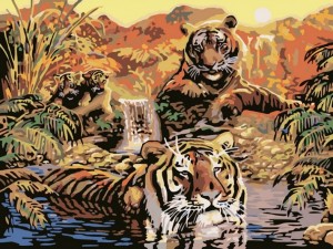 Белоснежка 352-CG Семья тигров