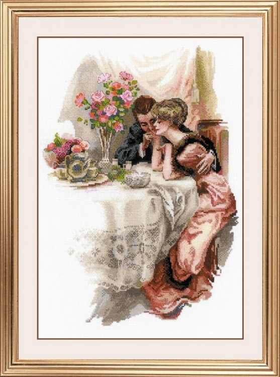 Набор для вышивания Риолис 1774 "Первый вечер в собственном доме" по мотивам картины Х. Фишера