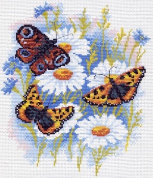 Матренин Посад 0624-1 Бабочки на ромашках