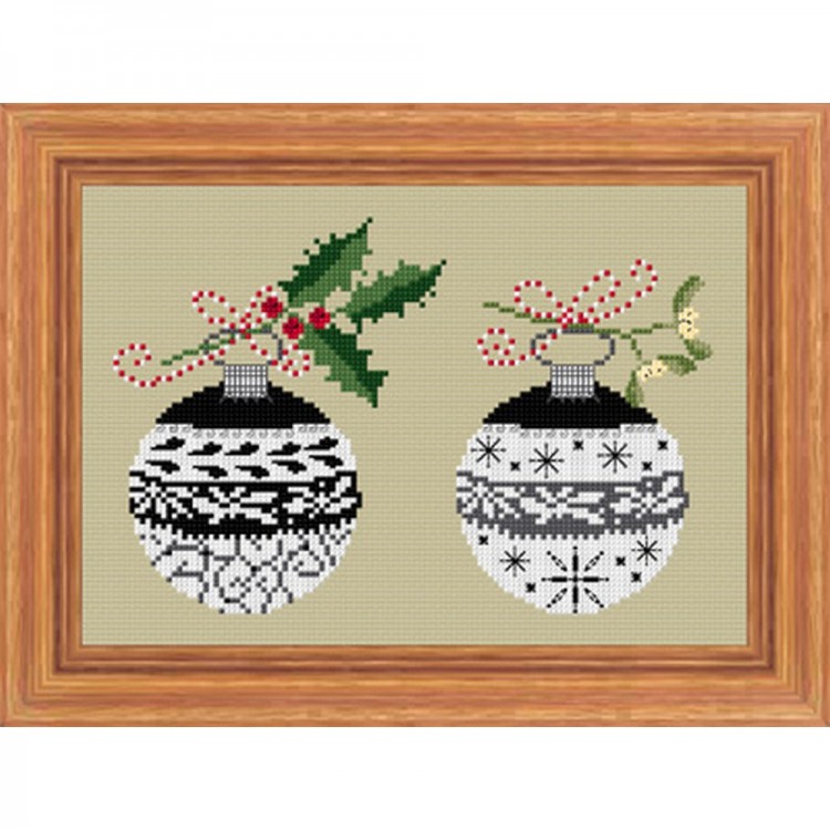Набор для вышивания Acufactum 24098-03 Два рождественских шара