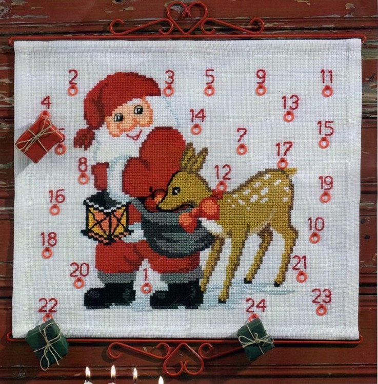 Набор для вышивания Permin 34-3268 Рождественский календарь