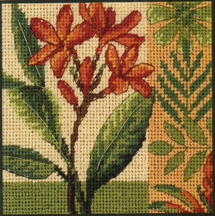 Набор для вышивания Dimensions 07227 Tropical Floral (made in USA)