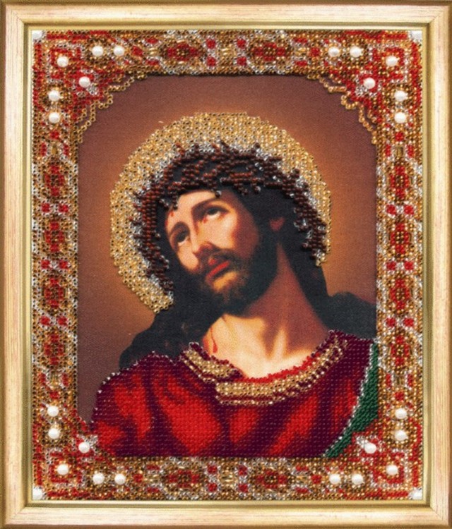 Набор для вышивания Чаривна Мить Б-1165 Икона Господа Иисуса Христа Спаситель в терновом венце