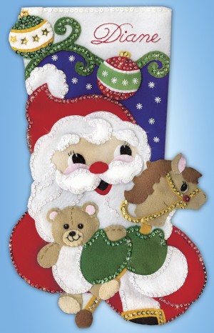 Design Works 5253 Сапожок для подарков "Санта с игрушками"