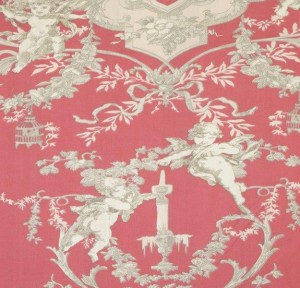 Mas d'Ousvan BCH.36 Ткань "Cherubin rouge", коллекция "Les rouges et roses"