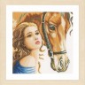 Набор для вышивания Lanarte PN-0158324 Women and horse linen