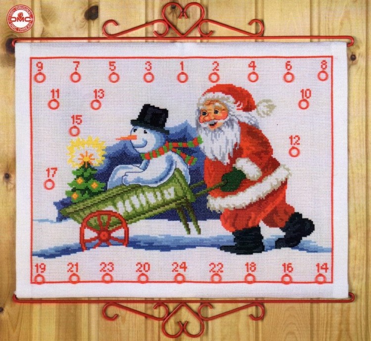 Набор для вышивания Permin 34-8206 Рождественский календарь