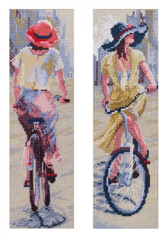 Набор для вышивания Марья Искусница 21.003.15 Леди на велосипеде (2 шт)