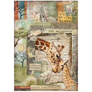 Stamperia DFSA4685 Бумага рисовая "Savana giraffe"