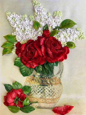 Каролинка КЛ(Н)-3040 Сирень и красные розы