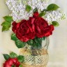 Набор для вышивания Каролинка КЛ(Н)-3040 Сирень и красные розы
