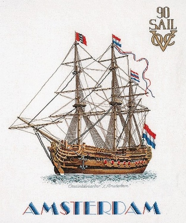 Набор для вышивания Thea Gouverneur 2020 Sail 1990 (Парусник 1990)