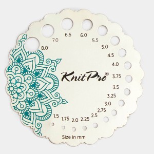 KnitPro 36631 Линейка для определения размера спиц "Mindful" круглая в мешочке