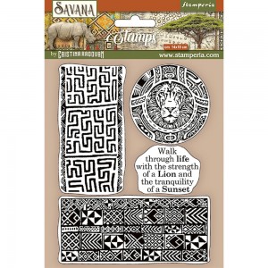 Stamperia WTKCC209 Штамп на резиновой основе HD "Savana etnical borders"