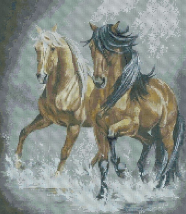 Паутинка М-344 Пара лошадей