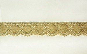 IEMESA 1863/2T Мерсеризованное хлопковое кружево, ширина 45 мм, цвет ореховый