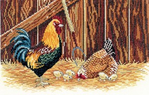 Eva Rosenstand 12-996 Петух, курица и цыплята