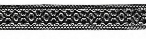 IEMESA 2026/14 Мерсеризованное хлопковое кружево, ширина 31 мм, цвет черный