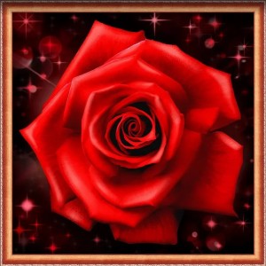 Алмазная живопись АЖ-1785 Сверкающая роза