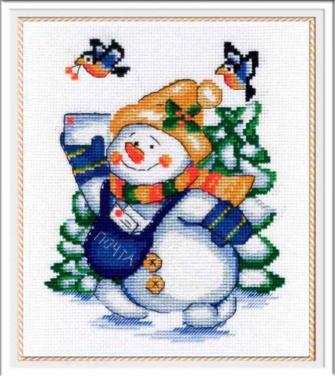 Набор для вышивания М.П.Студия НВ-256 Снеговик
