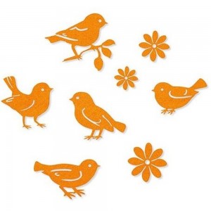 Efco 3446316 Набор самоклеящихся декоративных элементов на клеевой основе "Цветы и птицы"