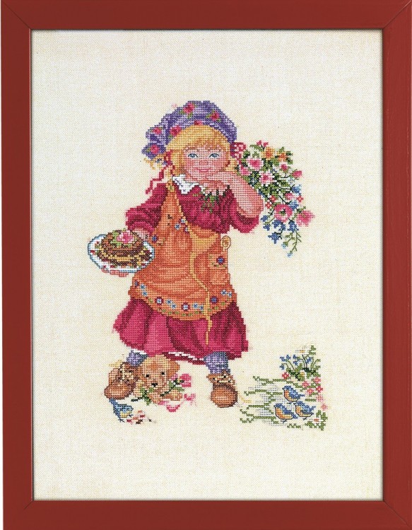 Набор для вышивания Eva Rosenstand 12-971 Девочка с тортом