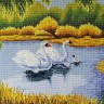 Painting Diamond GF1664 Белые лебеди