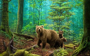 Алмазное Хобби Ah5331 Медведи в лесу