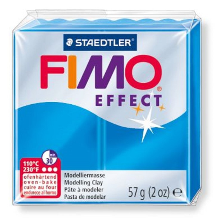 Fimo 8020-374 Полимерная глина Effect полупрозрачная синяя