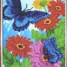 Набор для вышивания Каролинка КББН(Ч) 4009 Синие бабочки