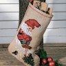 Набор для вышивания Permin 41-8270 Сапожок для подарков "Эльф и рождественская елка"