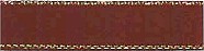 SAFISA 25190-07мм-17 Лента атласная с люрексным кантом по краям, ширина 7 мм, цвет 17 - темно-коричневый