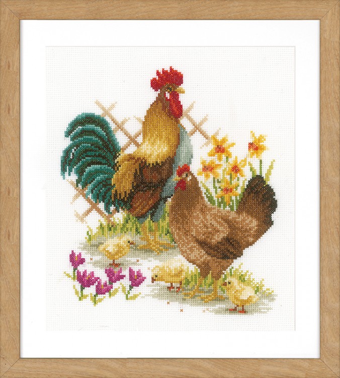 Набор для вышивания Vervaco PN-0156469 Петух и курицы