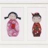 Набор для вышивания Thea Gouverneur 547A Kokeshi Dolls