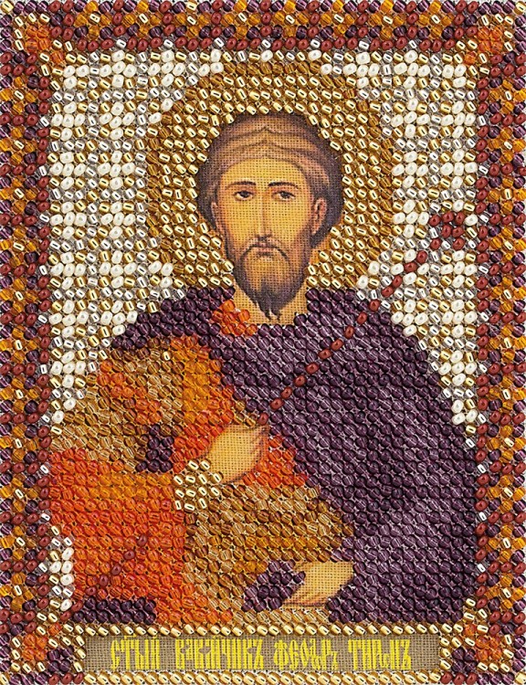 Набор для вышивания Панна CM-1482 (ЦМ-1482) Икона Святого Великомученика Феодора Тирона