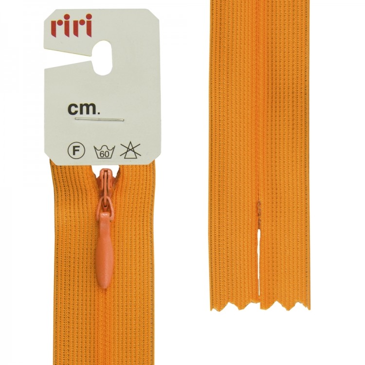 Riri 6010917/18/2403 Молния потайная, неразъемная, 4 мм, 18 см, оранжевый