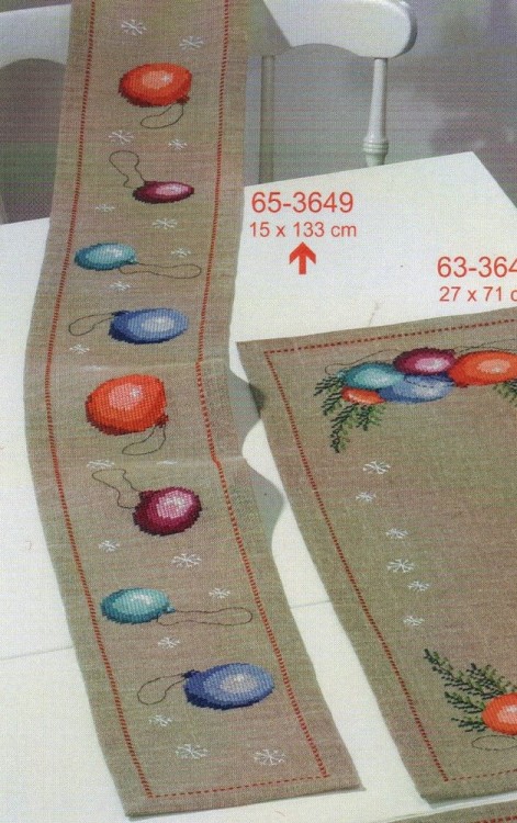 Набор для вышивания Permin 65-3649 Салфетка рождественская