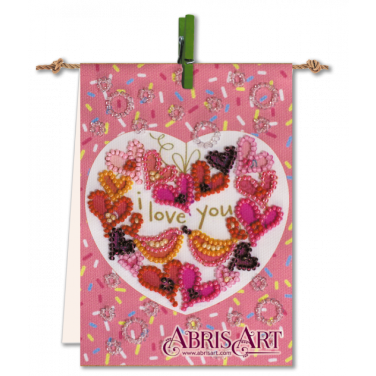 Набор для вышивания AbrisArt AT-006 Флажок "Песня любви"