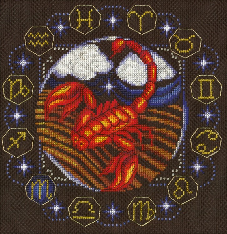 Набор для вышивания Панна ZN-0929 (ЗН-0929) Знаки зодиака. Скорпион