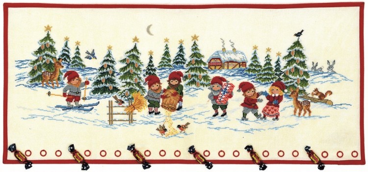 Набор для вышивания Eva Rosenstand 15-252 Эльфы в снегу
