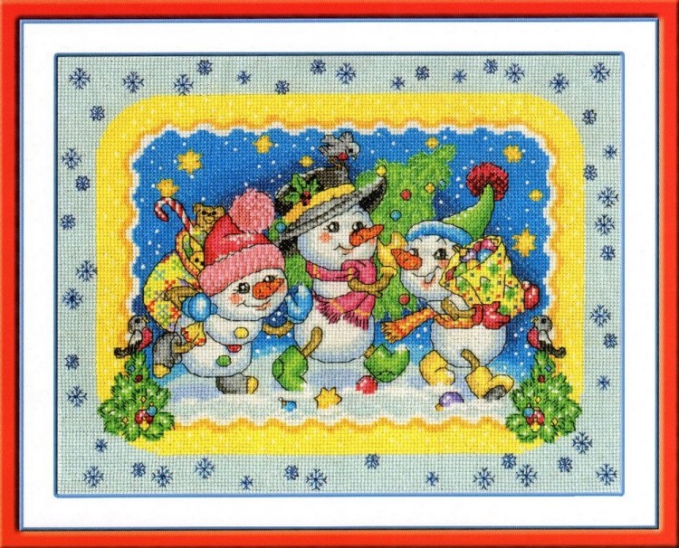 Набор для вышивания Панна S-1438 (С-1438) Веселые снеговики