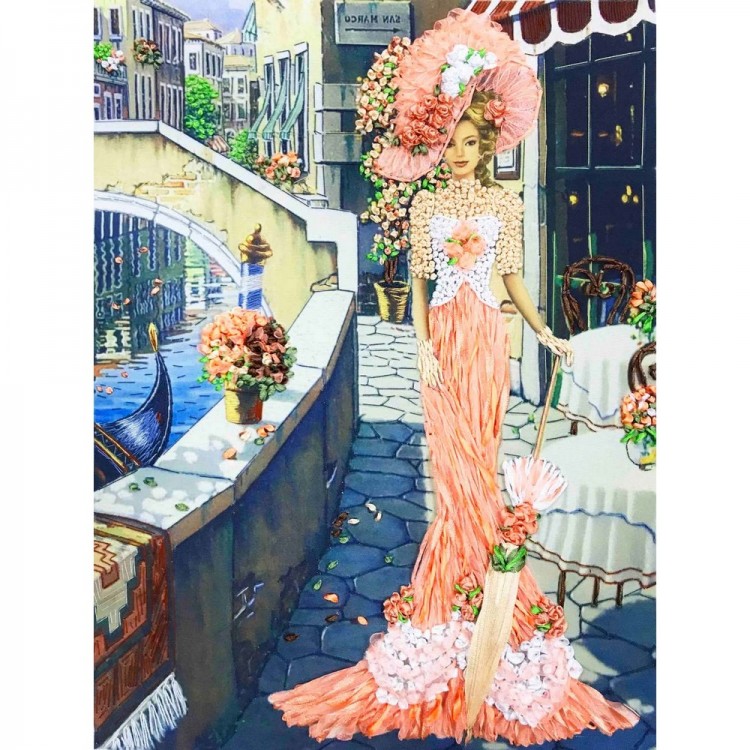 Набор для вышивания Многоцветница МЛ(н) 3003 Дама в Венеции