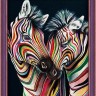 Алмазная живопись АЖ-1556 Цветные зебры