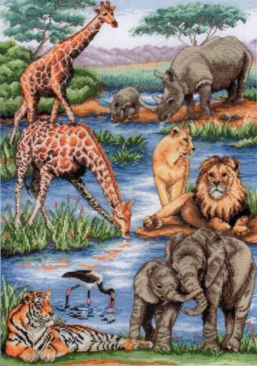 Набор для вышивания Maia 01212 African Wildlife