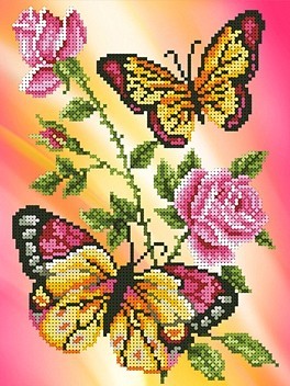 Каролинка ТКББ 4006 Бабочки и розы