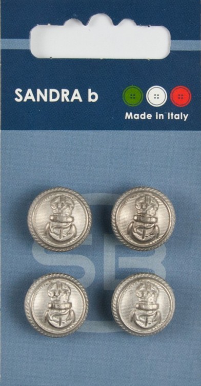 Sandra CARD204 Пуговицы, серебряный матовый