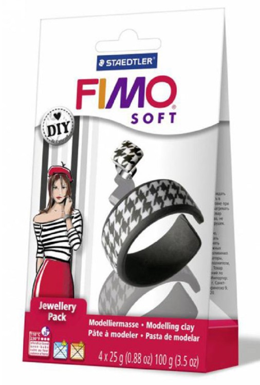 Fimo 8025 05 Набор для создания украшения Soft Черное и белое